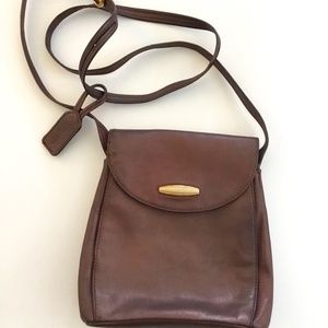 Bronze 💯% Leather Cross Body Bag - Liz Claiborne